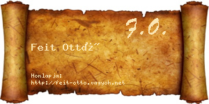 Feit Ottó névjegykártya